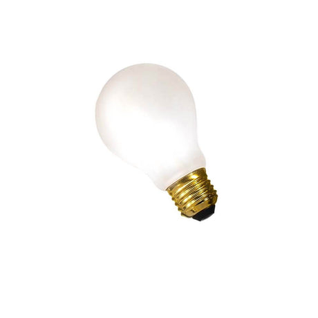 Slamp Einbau-Wandlampe Glühbirne Idea Applique Weiß - stilvolle Glühbirne mit goldener Fassung in minimalistischem Design.