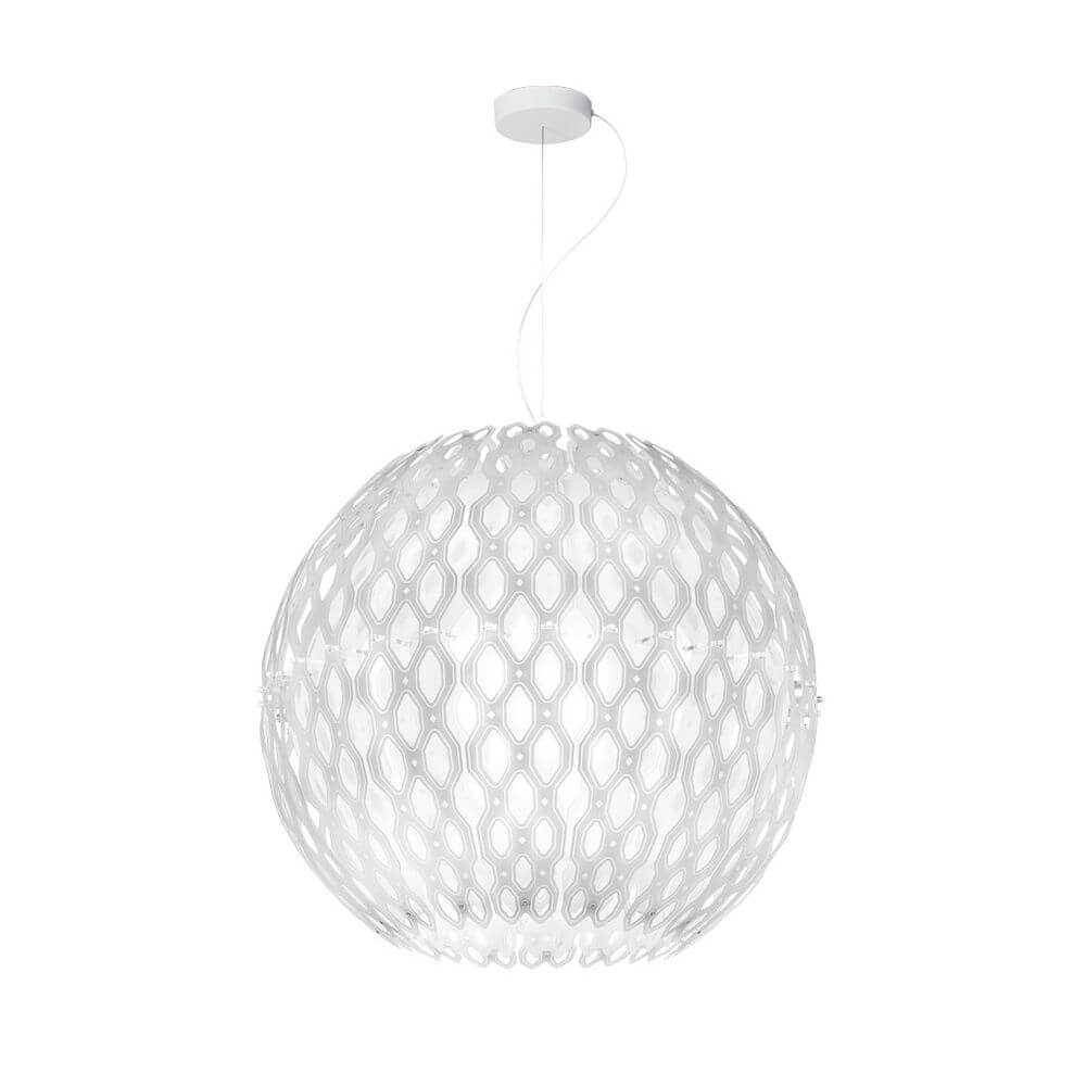 Slamp Hängeleuchte Charlotte Globe Weiß 60cm Ø mit Wabenmuster in Kugelform