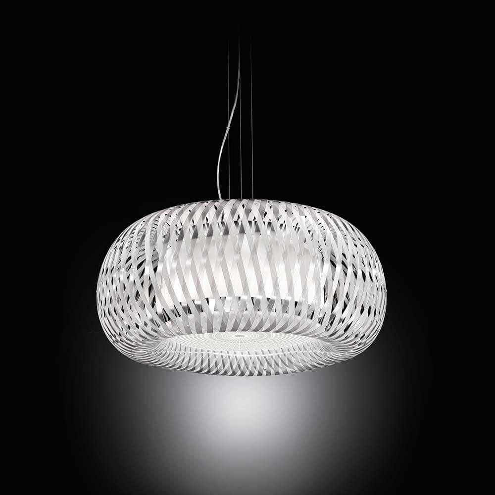 Slamp hengelampe Kalatos Ø 63 cm Lentiflex i moderne design med flettekunst-akcenter.