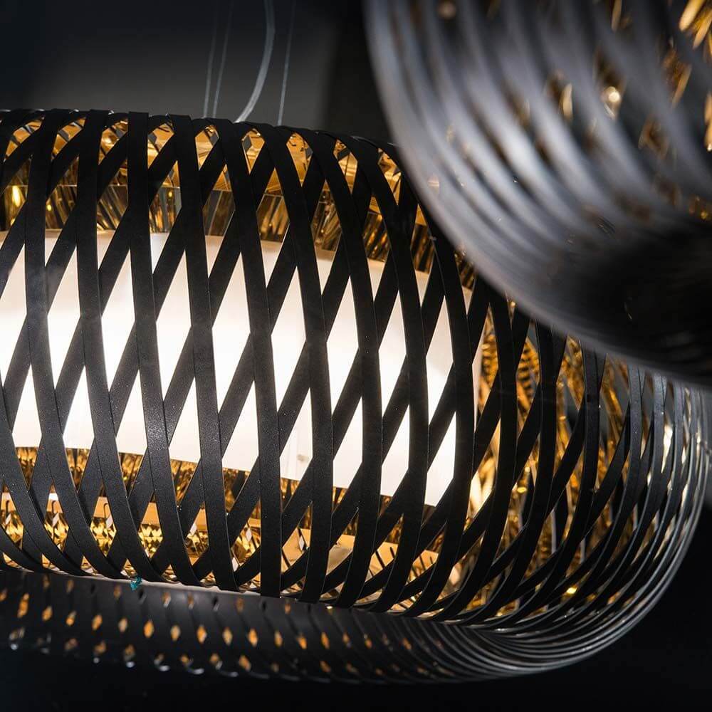 Slamp hengelampe Kalatos Ø 63 cm Lentiflex detaljvisning med moderne design og lys.
