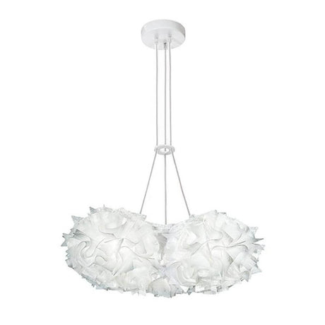 Slamp Hängeleuchte Veli Mini Trio Couture 3-flammig mit eleganten Opalflex® Volants in Weiß.
