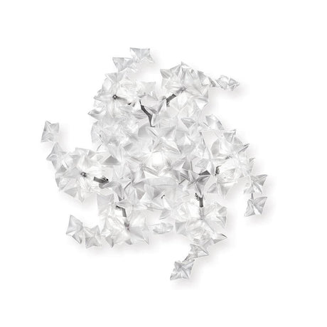 Lampada da soffitto LED Slamp Hanami 2500lm 2700K Prisma in design trasparente con elementi riflettenti della luce.