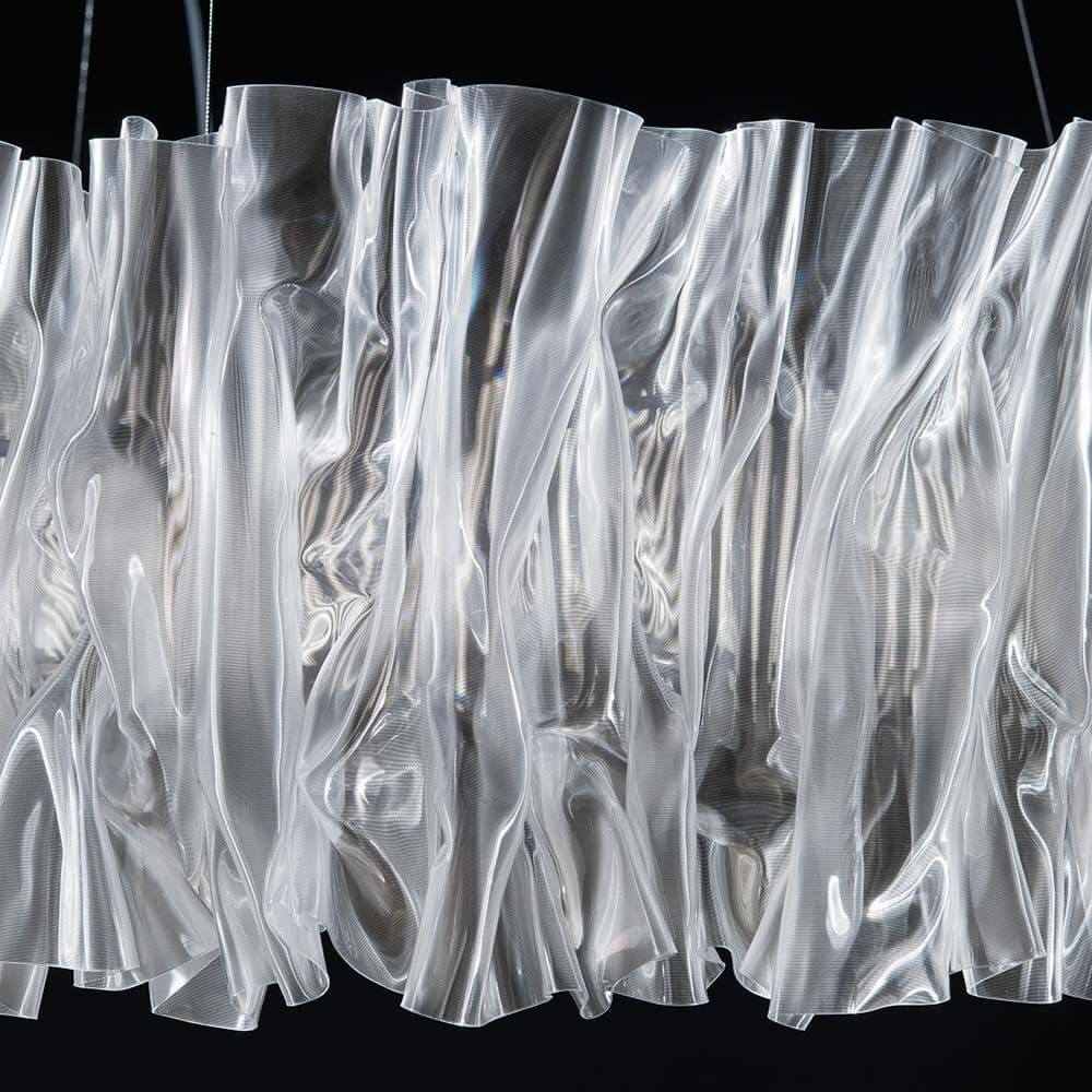 Slamp LED Hängelampe Accordeon Ø 57cm mit modernem, wellenförmigen Design aus Technopolymeren