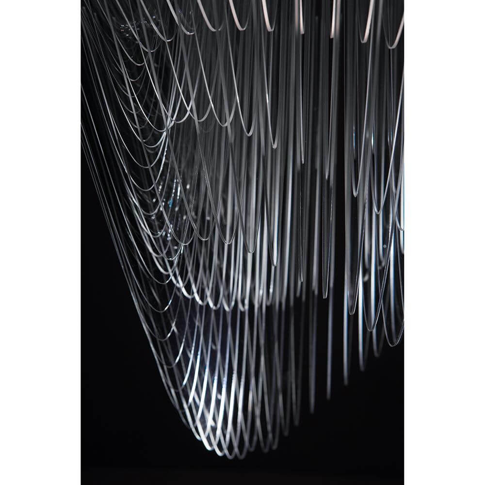 Slamp LED Hängelampe Aria Large 7000lm 2700K Transparent Detailansicht mit elegantem Design.