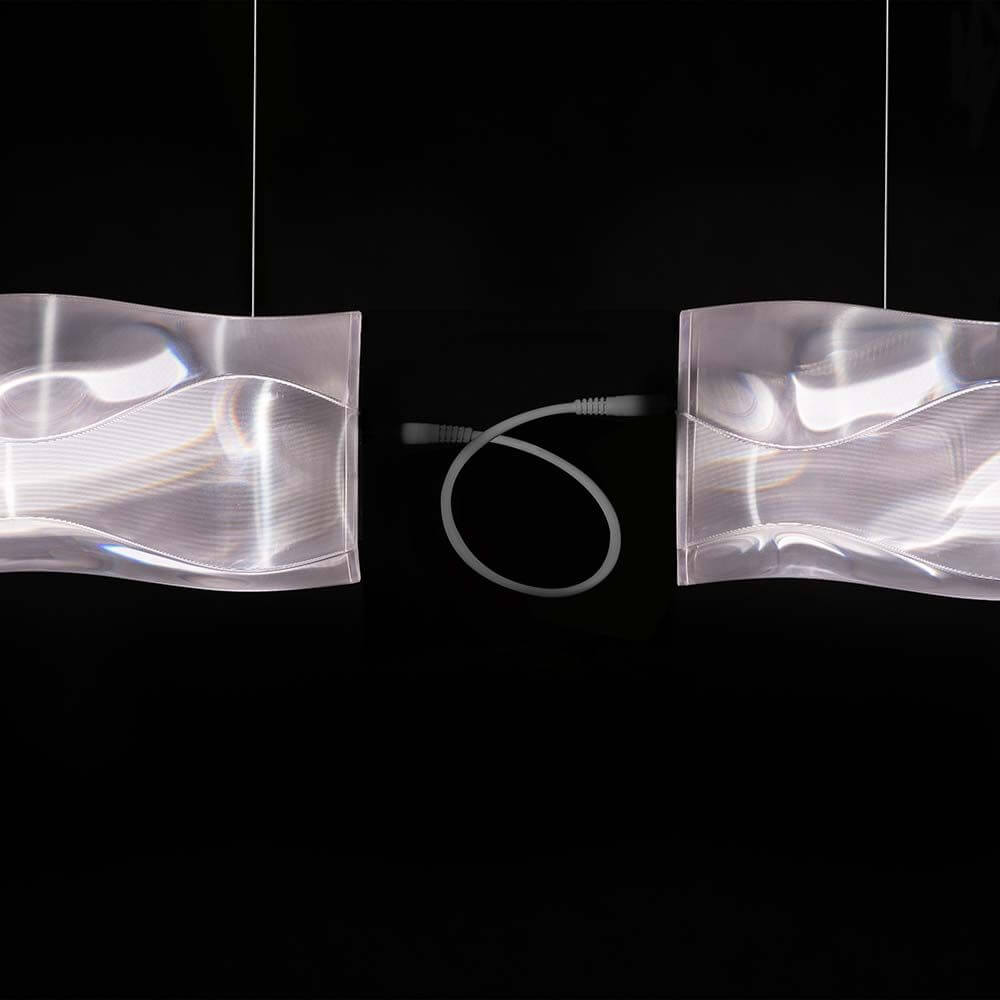 Slamp LED Hängeleuchte Hugo Architectural System 24V in modernem Design mit transparenten Lampenschirmen.