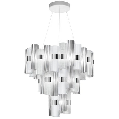 Slamp LED sospensione La Lollo Extra-Large 9000lm 2700K Bianco in un design moderno ed elegante.