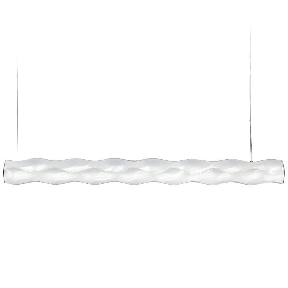 Slamp LED-Pendelleuchte Hugo aus Lentiflex-Kunststoff horizontal - moderne Pendellampe mit länglichem Diffusor