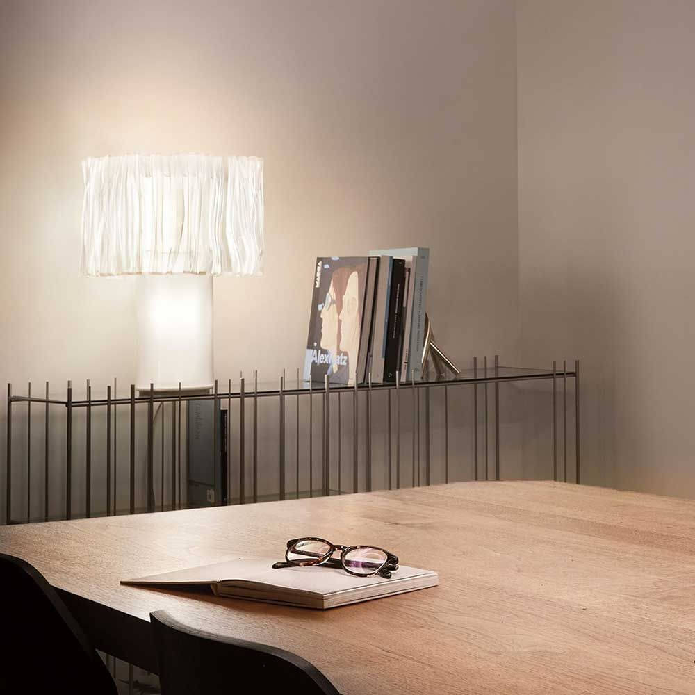 Slamp Tischlampe Accordéon Weiß/Transparent
