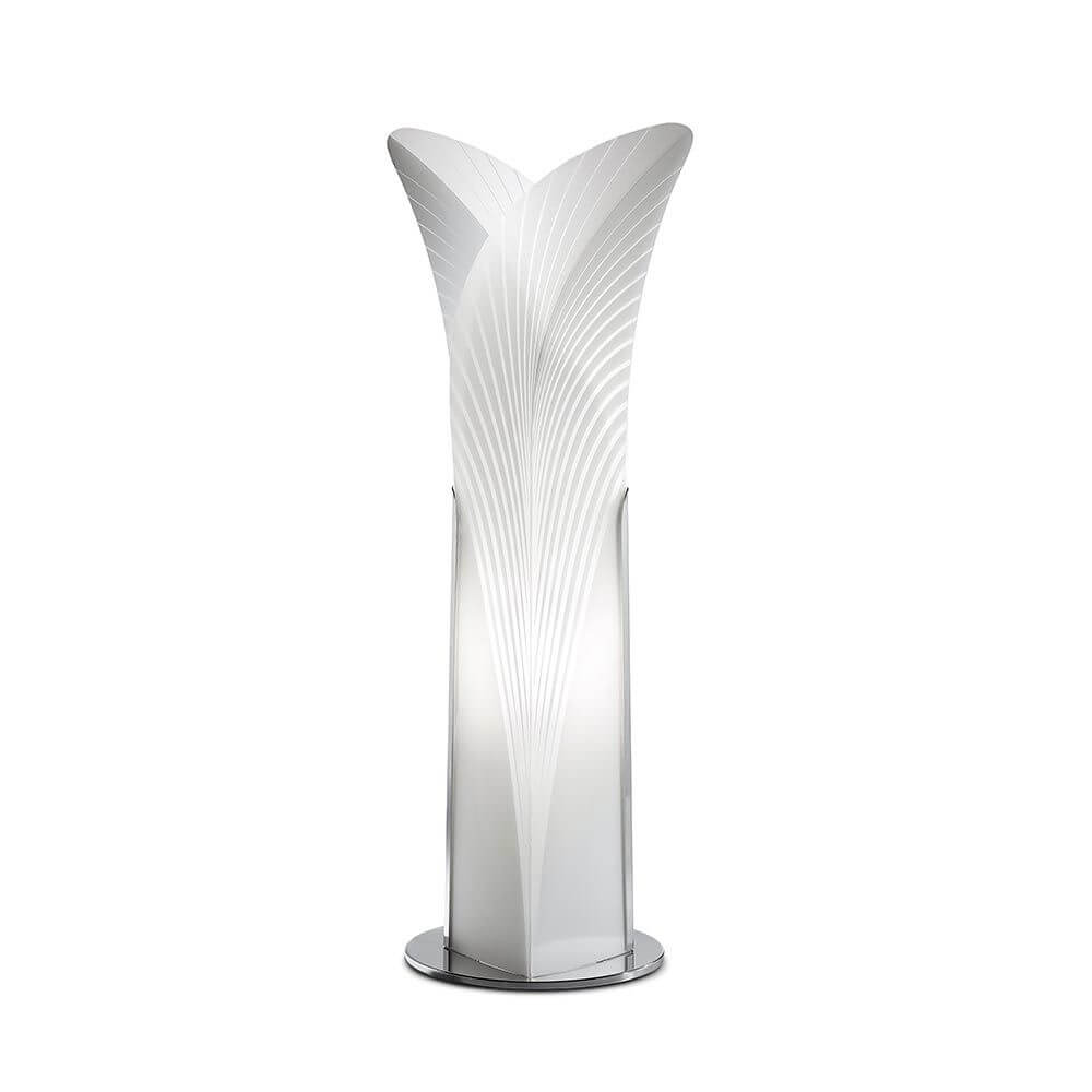 Slamp Tischleuchte Las Palmas Small Weiß mit elegantem Design und dreidimensionaler Opalflex®-Form.