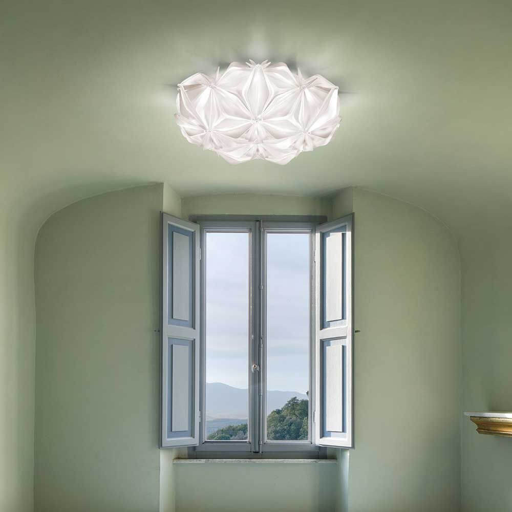 Slamp Wand- & Deckenleuchte La Vie Effektlampe, beeindruckende florale Struktur, sanfte Lichtverteilung.