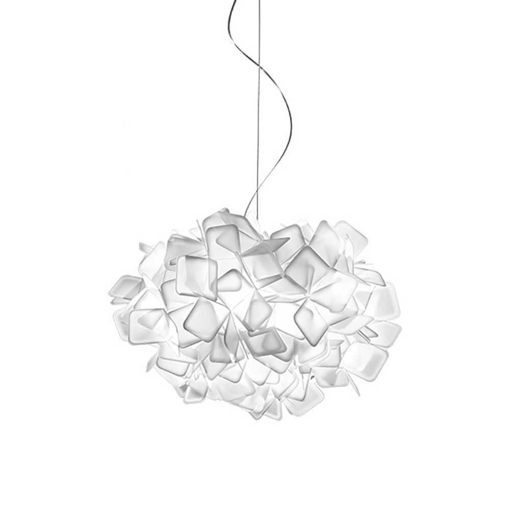 Slamp edele Pendellampe Clizia Medium Ø 53cm mit kunstvollen Kunststoffschirmen in floraler Form.