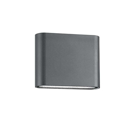 Soho LED Außenwandleuchte Qudadratisch Up & Down 3000K IP54 in Dunkelgrau, moderne LED-Wandlampe für außen