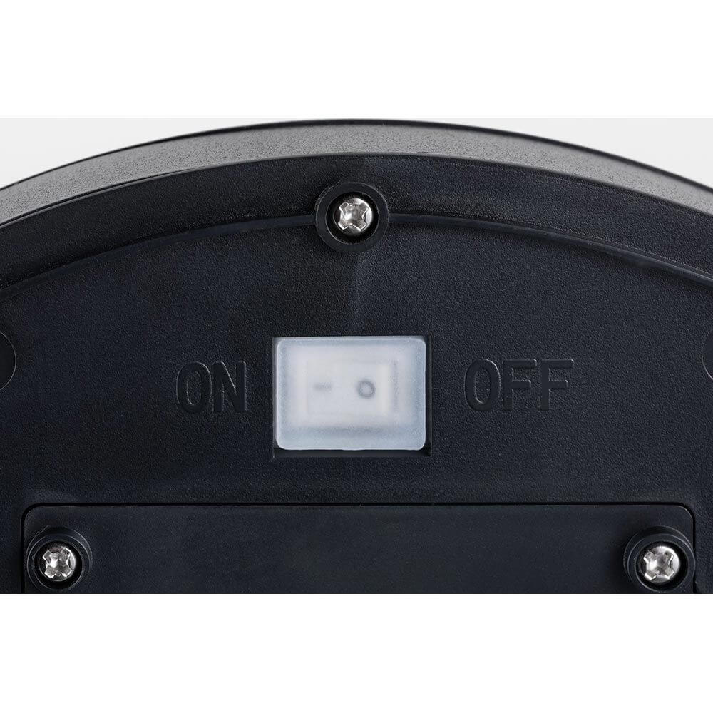 Solar LED Außenwandleuchte Elios Sensor Anthrazit IP44 Schalter ON OFF auf der Rückseite