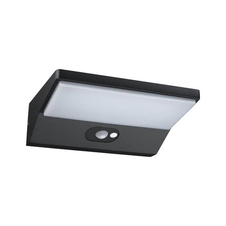 Solar LED Ronas outdoor wall light with sensor, dark grey - elegant wall light with motion sensor and solar power.