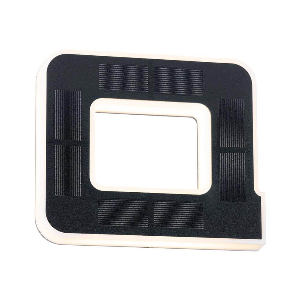 LED Solar Hausnummernleuchte Buchstabe A Schwarz - Solarpanel zur Wandmontage für dekorative Beleuchtung