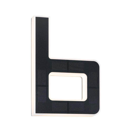 Solar LED House Numer Light List B Black