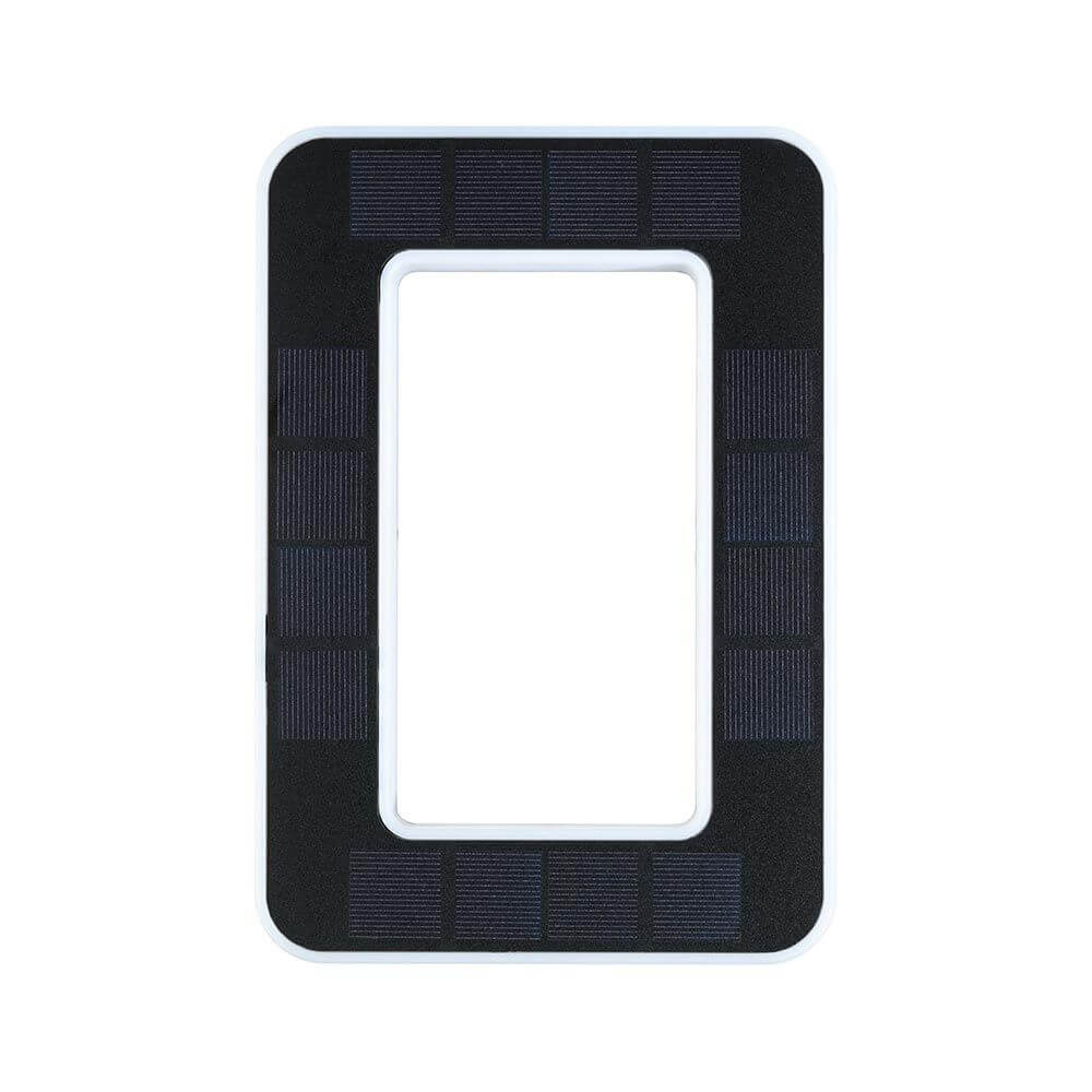 Solar LED Hausnummernleuchte Nummer 0 - Solarpanel für hausnummernleuchte mit dekorativem Design.