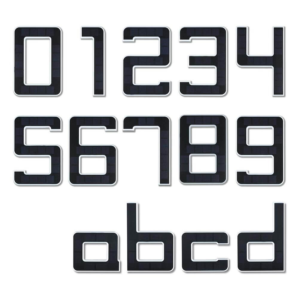 Solar LED Hausnummernleuchte Nummer 9 - Ziffern und Buchstaben Set für individuelle Hausnummernbeleuchtung.