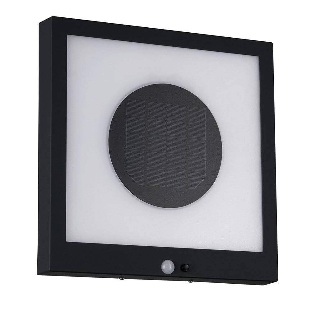 Solar LED Panel Taija Bewegungsmelder Anthrazit mit Solartechnologie und Bewegungsmelder, 300x300mm, warmweißes Licht