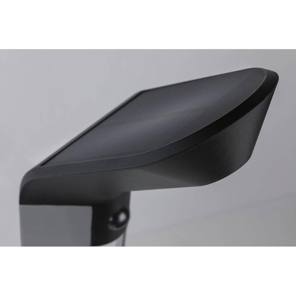 Detailaufnahme der Solar LED Pollerleuchte Soley in Anthrazit, ideal für den Außenbereich.