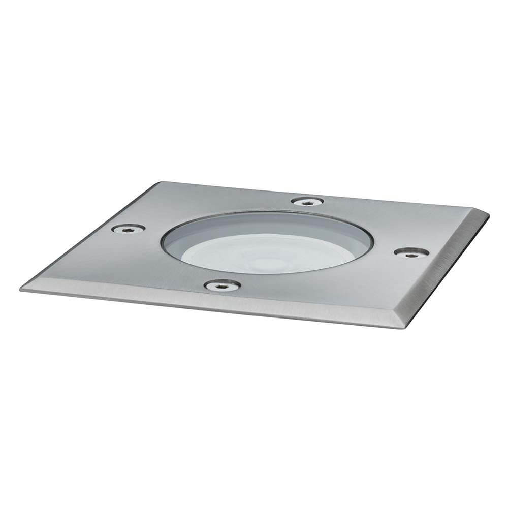 Special EBL Set Boden IP67 eckig GU10 3,5W 140x140mm Edelstahl, robuster Bodeneinbaustrahler aus Edelstahl.