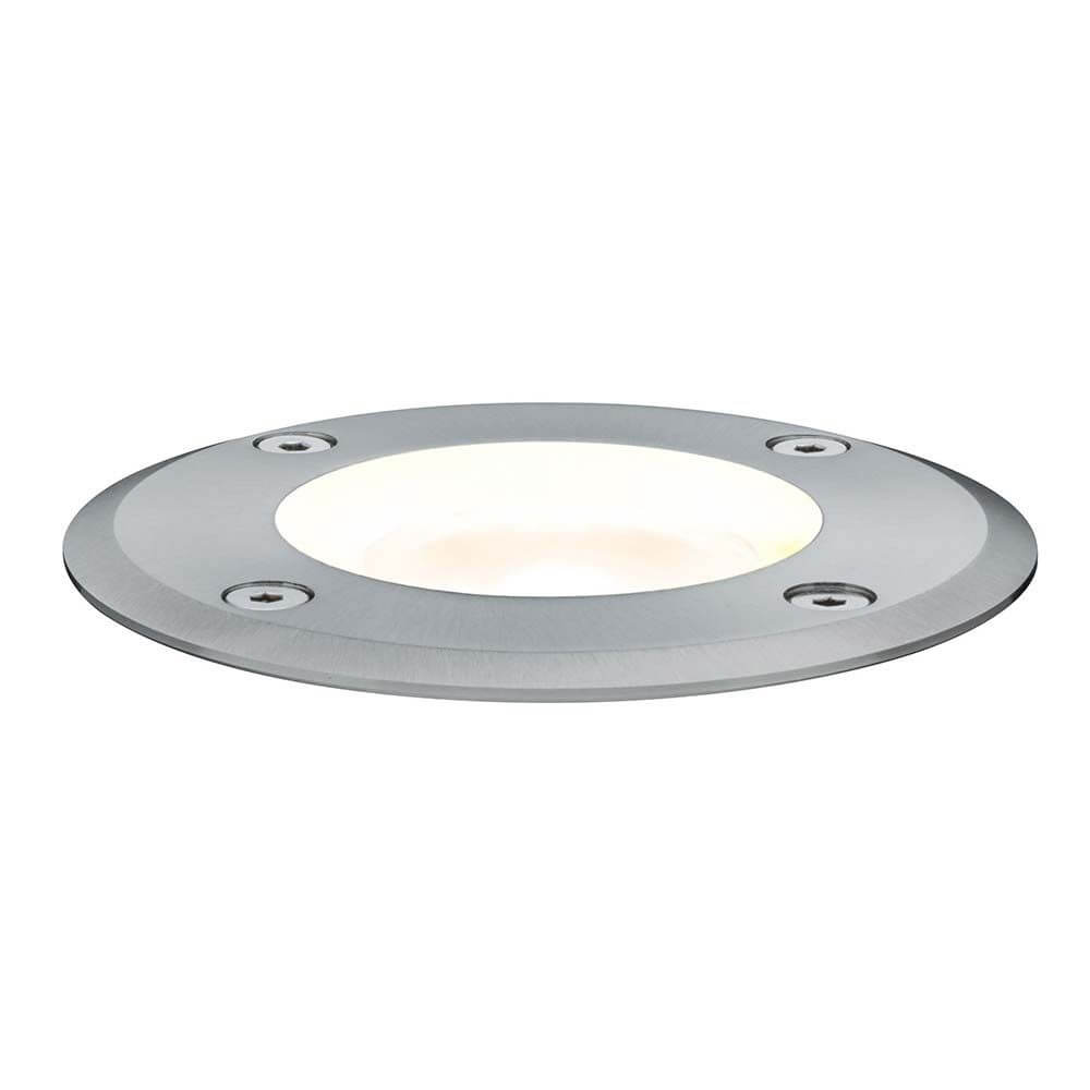 Special EBL Set Boden IP67 rund GU10 3,5W 140x140mm Edelstahl Bodeneinbaustrahler mit warmweißem Licht