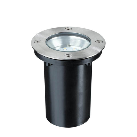 Special EBL Set Boden rond LED 1,2W 2700K 110mm acier inoxydable - luminaire encastré étanche pour espaces extérieurs.