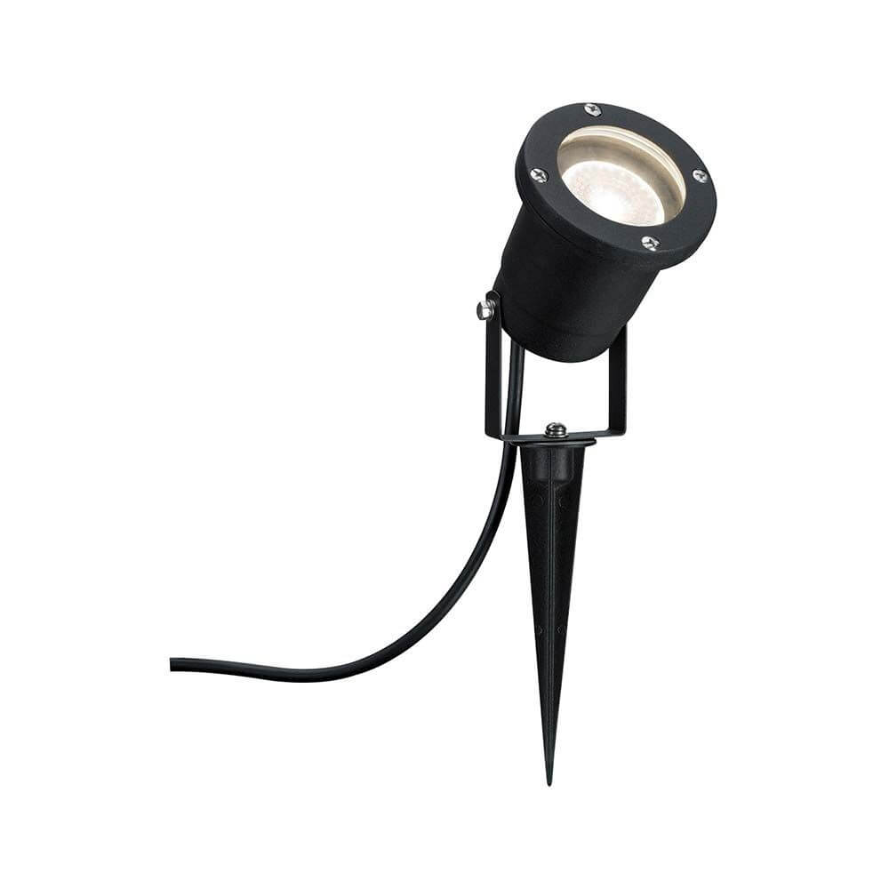 Special Line Garden Spotlight IP44 GU10 3,5W Schwarz Alu mit verstellbarem Spieß für Gartenbeleuchtung.