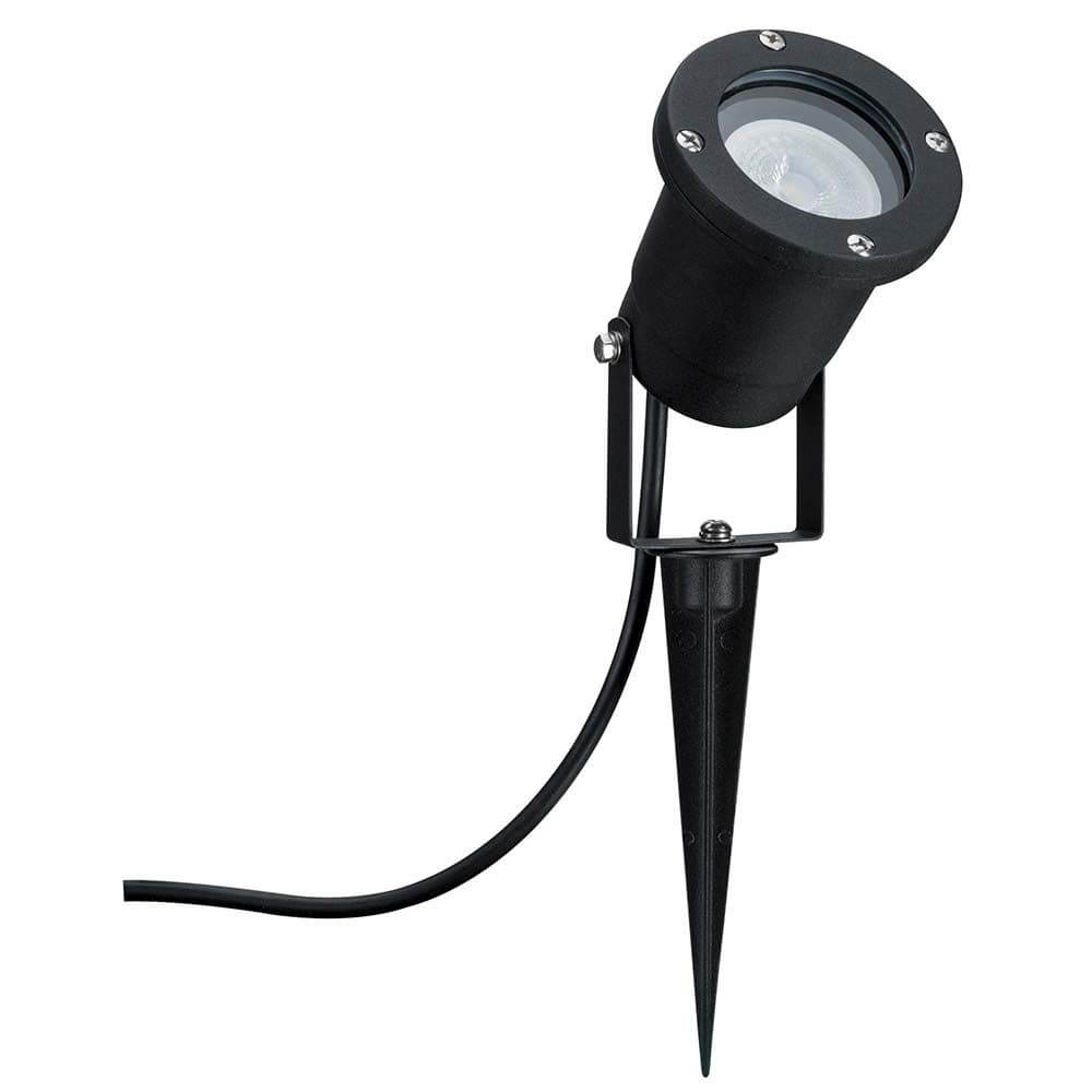 Special Line Garden Spotlight IP44 GU10 3,5W Schwarz Alu Gartenstrahler mit Spieß für warmweißes Licht