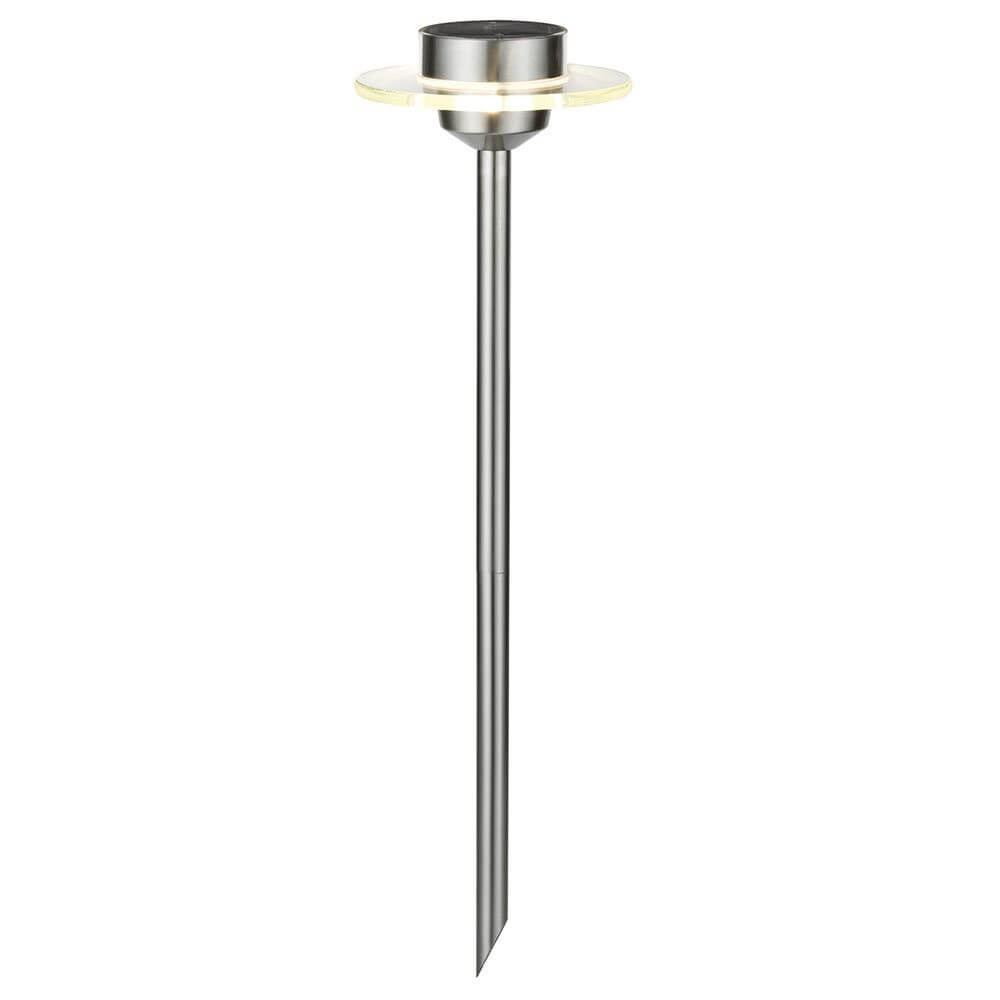 LED Solarspieß Ufo IP44 Edelstahl zur Gartenbeleuchtung und Dekoration.