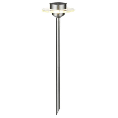 LED Ufo solar spike IP44 stainless steel for garden lighting and decoration.