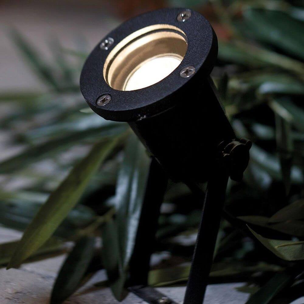 Spotlight Garten Spiess-Strahler IP54 Schwarz