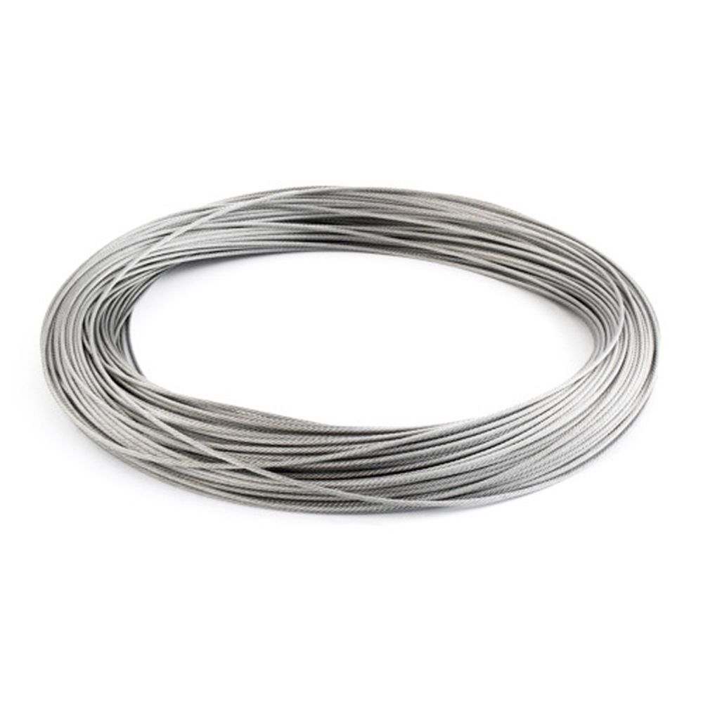 Transparent ummanteltes Stahlseil Ø 1,5mm 1 Meter in einer Rolle, ideal für Lampenabhängungen.