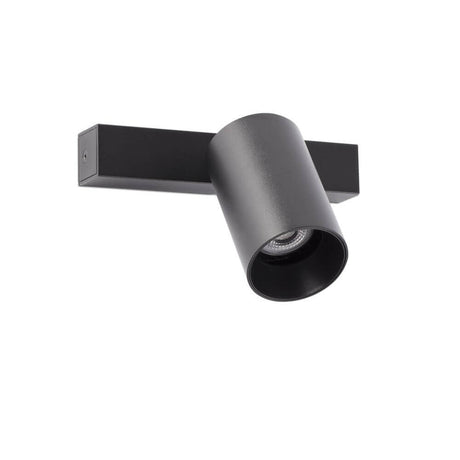 Stan Wandstrahler – einstellbare schwarze Wandleuchte, geeignet für Deckeninstallation.