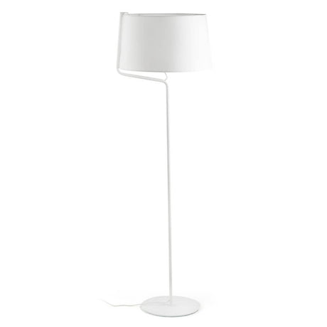 Stehlampe BERNI Weiß, elegante weiße Stehlampe mit modernem Design für stilvolle Innenräume.
