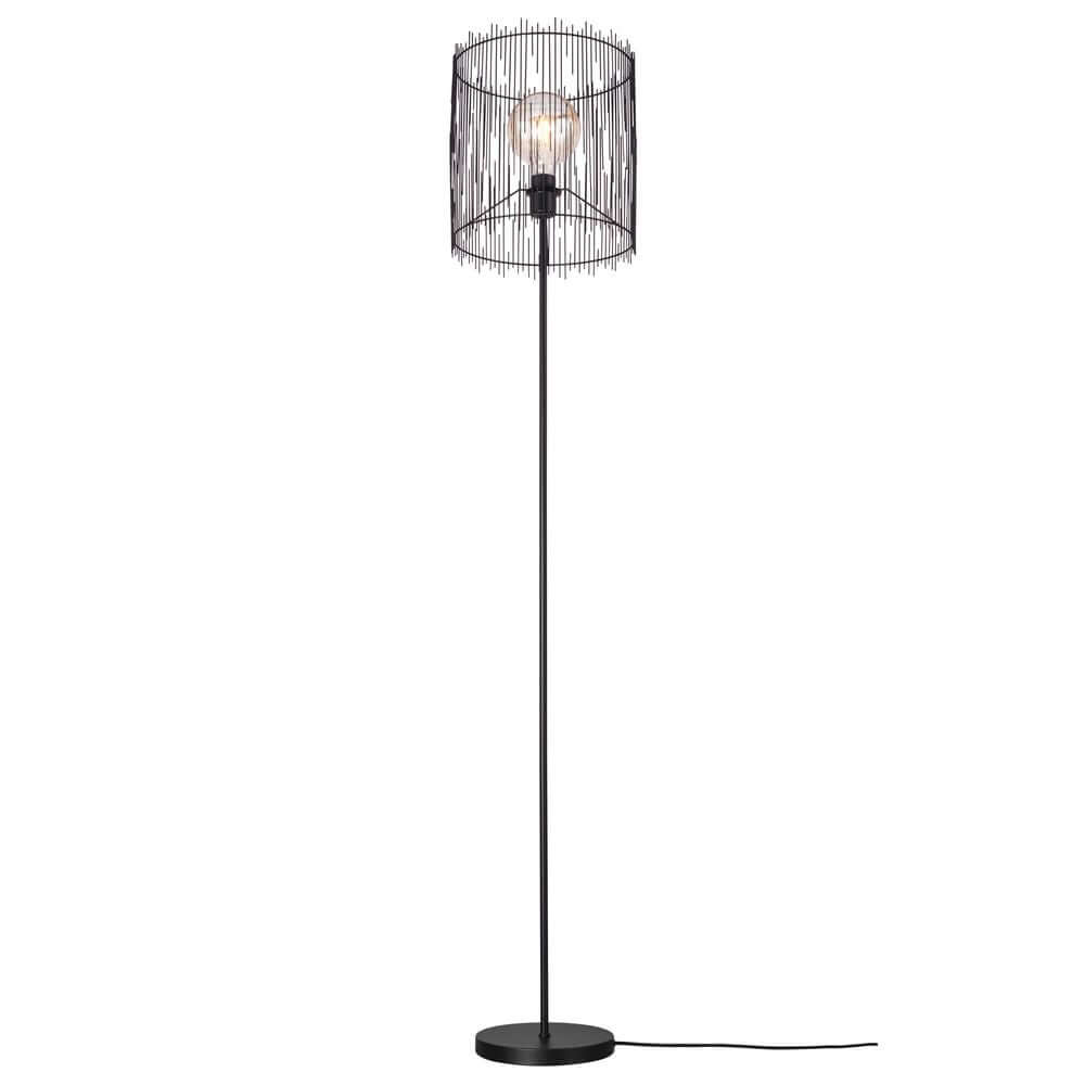 Stehlampe Elvis mit schwarzem Gestell und modernem Lampenschirm, ideal für stilvolle Raumgestaltung.