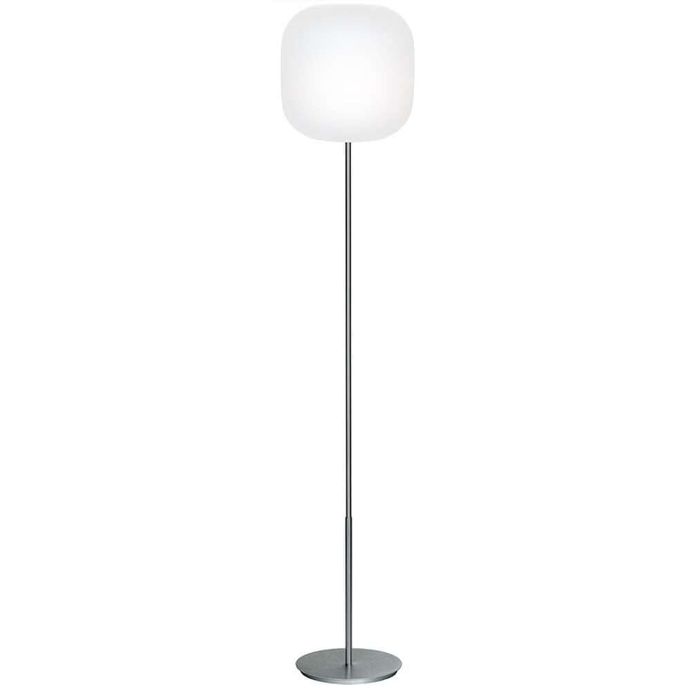Casablanca Stehleuchte Murea Ø 25cm Alu - moderne Stehlampe mit opalem Schirm und schlankem Aluminiumfuß