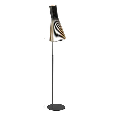 Secto 4210 floor lamp made of wood 185 cm with conical lampshade and adjustable height