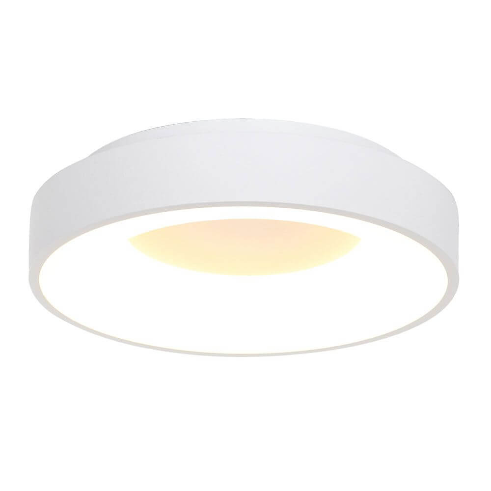 LED-Deckenleuchte Ringlede Ø48cm in weißer Farbe für gleichmäßige Beleuchtung im Wohnraum.