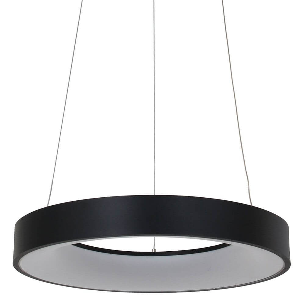 LED-Hängeleuchte Ringlede Ø48cm in modernem Design mit warmweißem Licht und gleichmäßiger Beleuchtung.