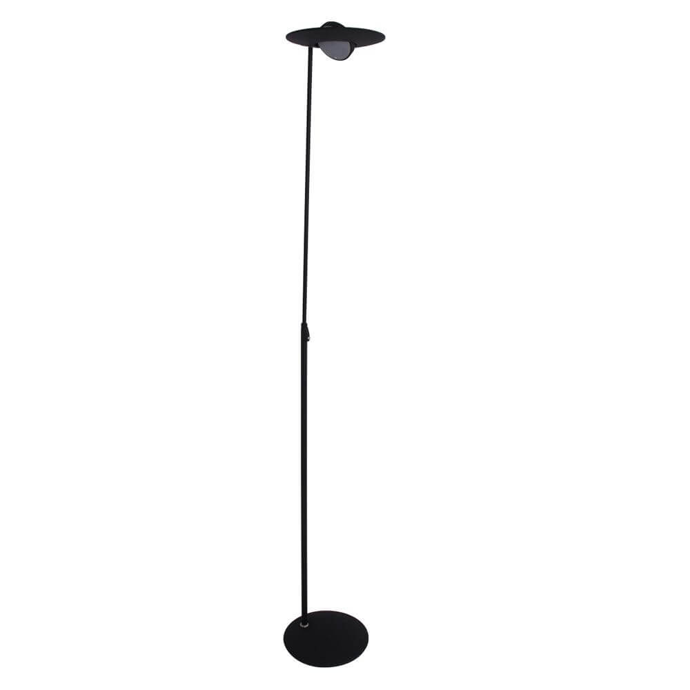 Steinhauer Zenith LED-Deckenfluter in Schwarz, schwenkbar für flexibles Licht im Wohnzimmer.