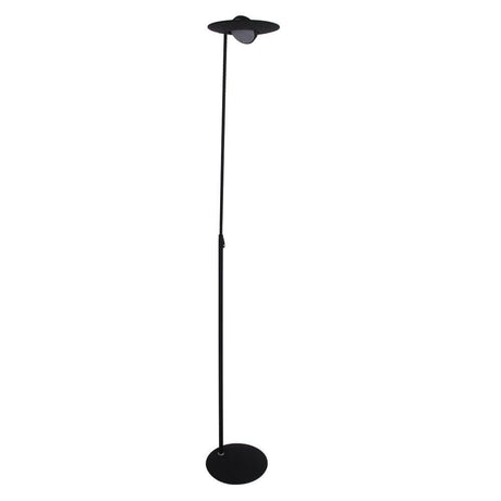 LED-Deckenfluter Zenith indirekt & direkt in Schwarz, ideal für Lese- und Hintergrundbeleuchtung im Wohnzimmer.