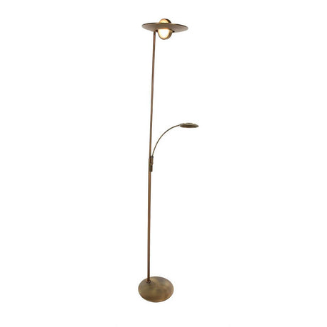 LED-Deckenfluter Zenith mit Lesearm & Tastdimmer CCT in elegantem Design aus Metall.