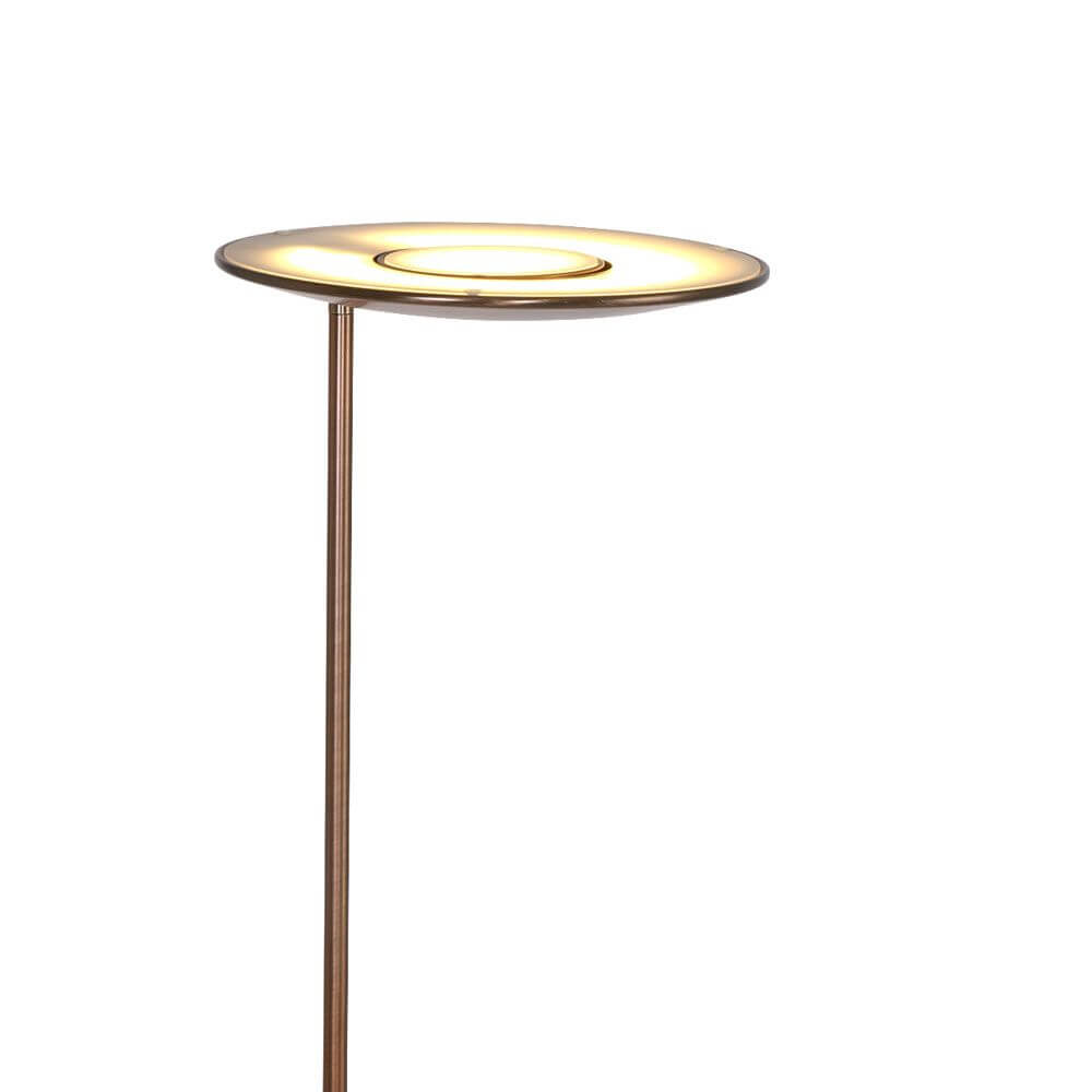 LED-Deckenfluter Zenith mit Lesearm & Tastdimmer CCT, elegantes Design für den Wohnraum.