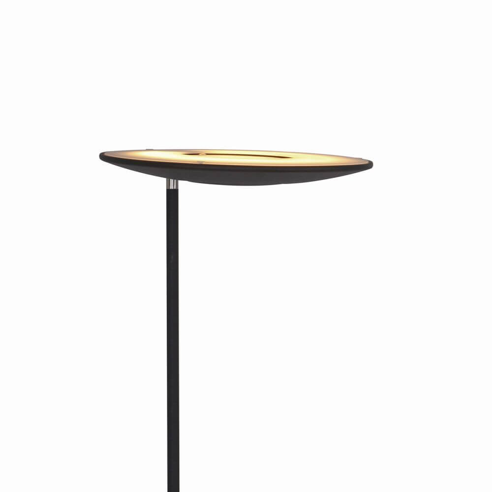 LED-Deckenfluter Zenith mit Lesearm & Tastdimmer CCT - Elegante Stehlampe für gemütliche Wohnräume.