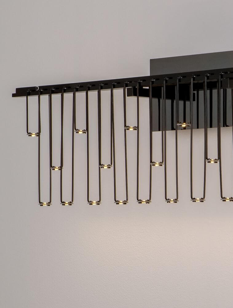 Stellar LED Wandleuchte 25-flammig 3000K in elegantem Schwarz mit hochwertigem Metalldesign.