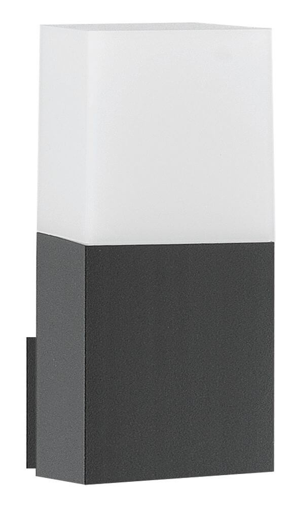 Stick Außenwandleuchte Dunkelgrau IP54 mit modernem Design aus Aluminium und Acryl.