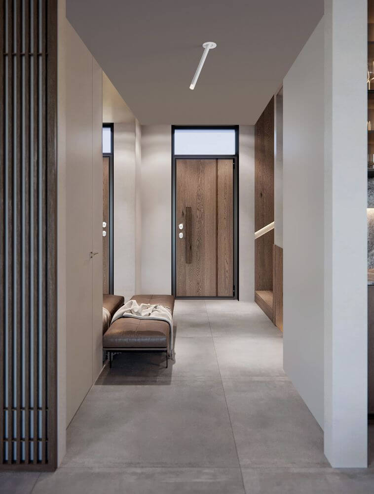 Moderne Stilvi Deckenleuchte im Eingangsbereich, Höhe 24cm, Ø 5cm, warmes Licht bei 3000K.