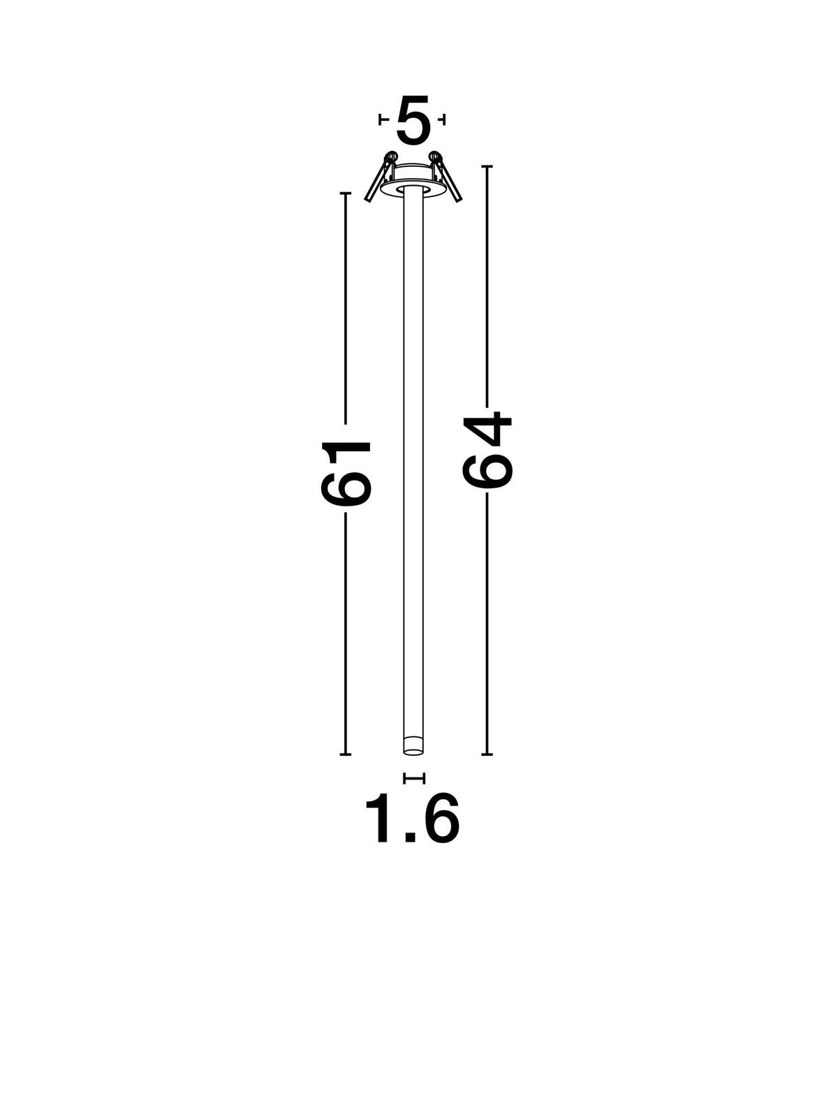 Stilvi Deckenleuchte H 64cm Ø 5cm 3000K (13)
