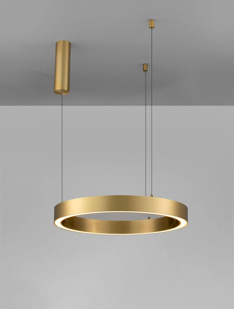 Sting LED Pendelleuchte in Gold, Ø 60cm, moderne Deckenleuchte mit blendfreier Beleuchtung.